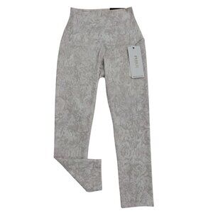 RBX Womens High-Waisted Printed Leggings XS Gray Marble Pattern Stretchy, NWT.